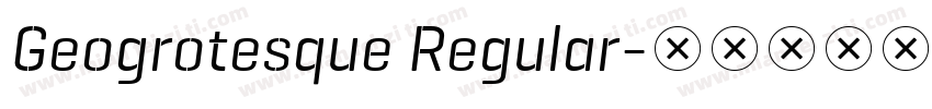 Geogrotesque Regular字体转换